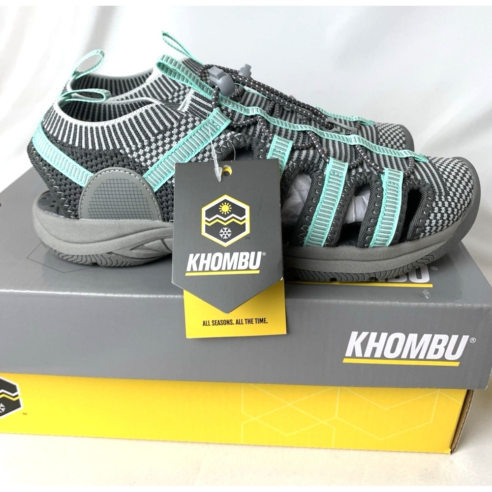 NEW Khombu Sport Sandal Water Shoe Womens 7.5 Mint Green w/Drainage Holes w/tag